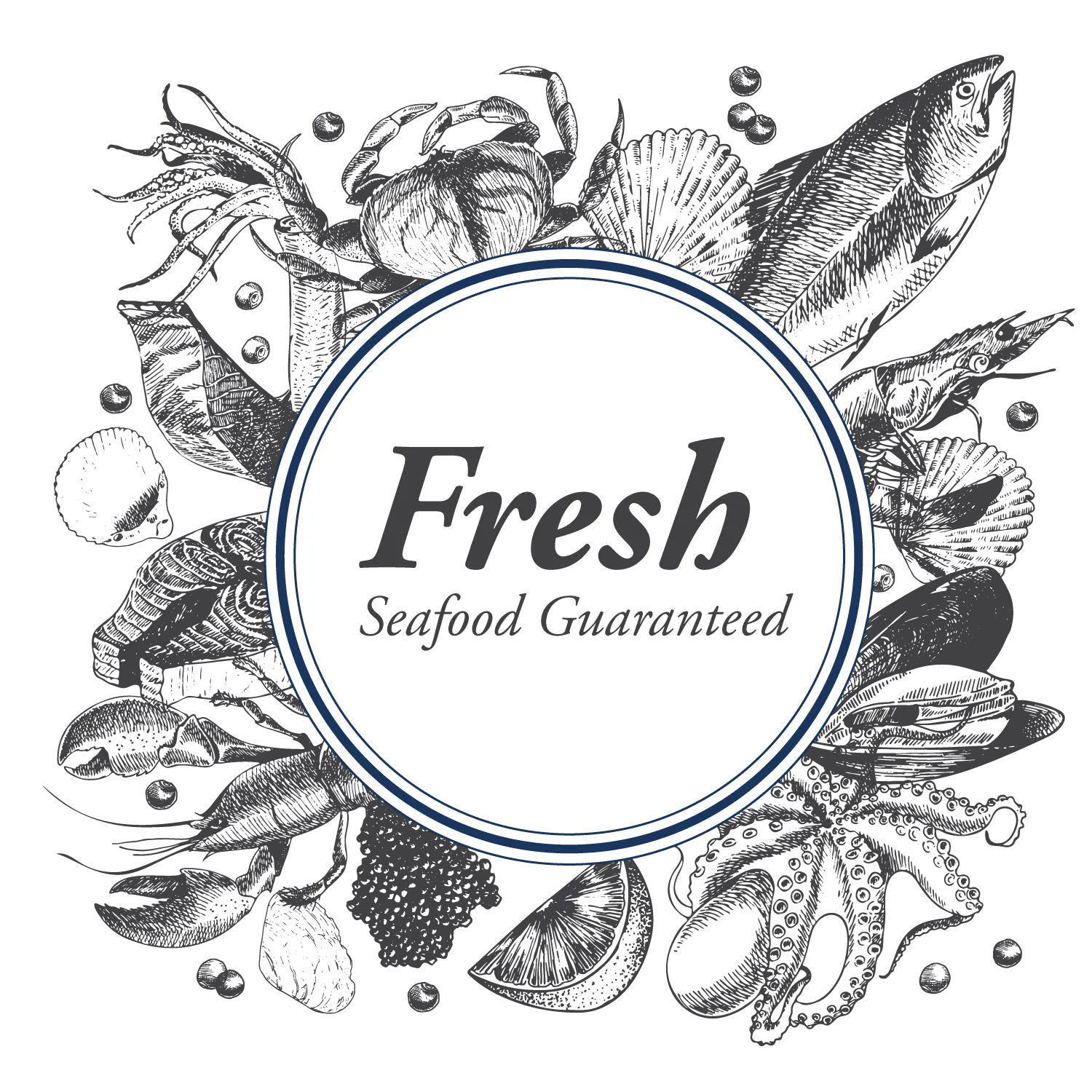 RKY Seafood fresh seafood guaranteed graphic from the current site